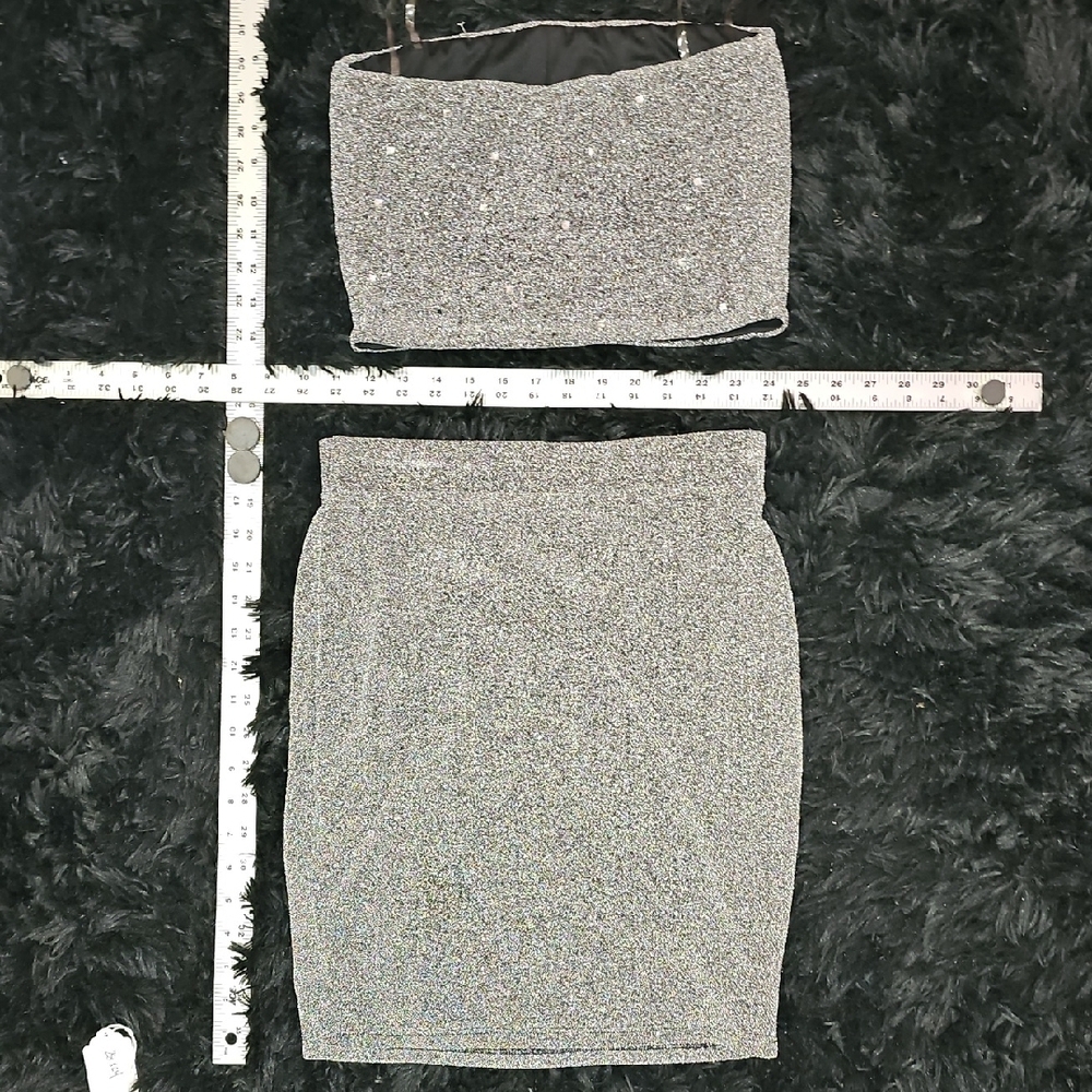 Windsor Silver Sequin Skirt Set - Picture 6 of 6